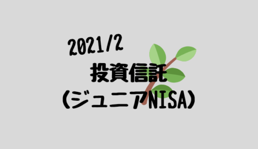 【2021年2月】ジュニアNISAと投資信託の運用実績報告