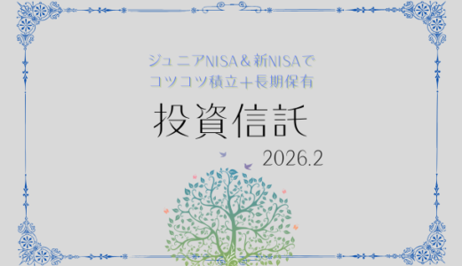 【2026年2月】ジュニアNISA・新NISAの運用実績報告【積立投資】